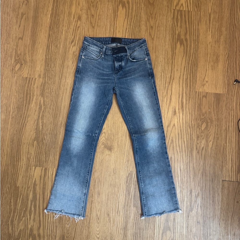 RtA Distressed Blue Straight Leg Jeans